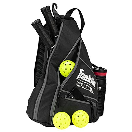 Franklin Sports Pickleball Bags - Sling Bag Backpack for Gear + Equipment - Men + Women - Holds Paddles, Balls + Accessories - color: Charcoal