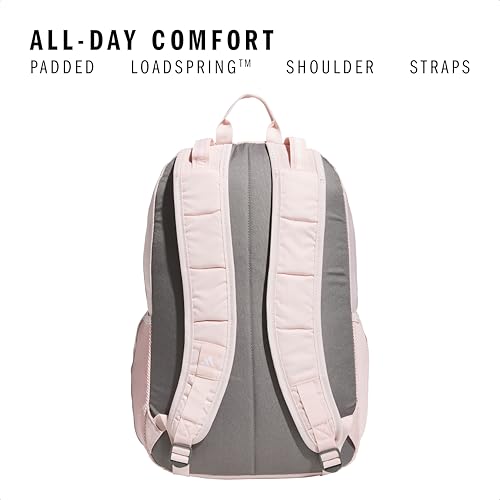 adidas Excel 7 School Backpack for Laptop, Gym and Travel, 34L, Sandy Pink/White/7.5, OSFA - color: Sandy Pink/White/7.5, size: One Size