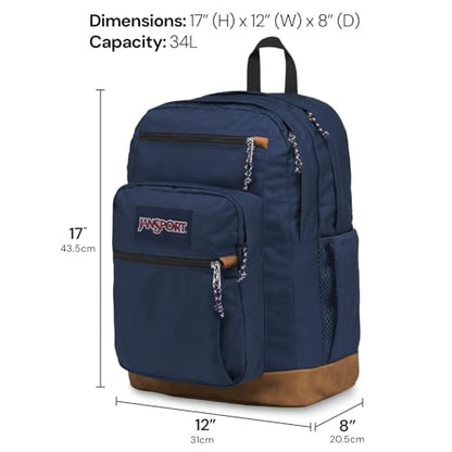JanSport Cool Backpack, with 15-inch Laptop Sleeve - Large Computer Bag Rucksack with 2 Compartments, Ergonomic Straps, Black - color: Black