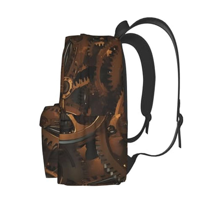 Cool Steampunk Gears Travel Backpack for Men Women 15.6 inch Laptop Backpack Casual Daypack for Weekender - color: Cool Steampunk Gears