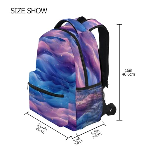 Day Backpack for Teacher Nurse Fashion Travel Laptop Backpack with Chest Strap for Travel Trip Blue Purple - color: Multicolor10