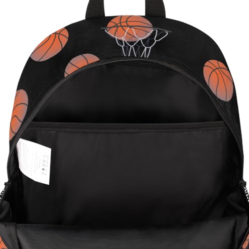 Basketball Laptop Backpack for Women Men, Black Work Travel Computer Backpacks, 18.3 Inch Large Computer Nurse Teacher Bags Casual Daypack - color: Multicolor 12
