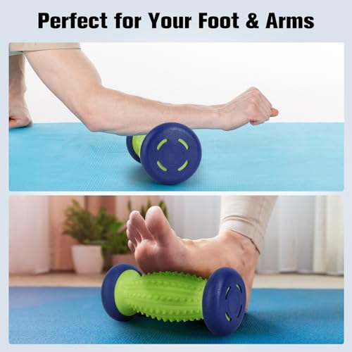 Massage Ball - 3 in 1 - with Foot Roller & Spiky Balls, Plantar Fasciitis Relief and Heel Spur Relief, Foot Roller Massage and Trigger Point Ball