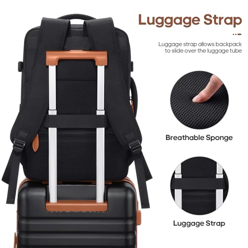 UKEIN Luggage Sets 3 Piece, PC Hardside Large Luggage 28 Inch With Spinner Wheels with TSA Lock, Checked Suitcase Set With Travel Backpack for Men (Black, 3 piece set (28inch)) - color: Black, size: 3 piece set (28inch)