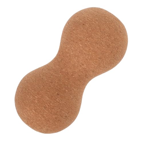 Alipis Peanut Deep Tissue Massage Ball Cork Wood Dual Mobility Massager for Muscle Relief Trigger Point Therapy Yoga Fitness and Travel