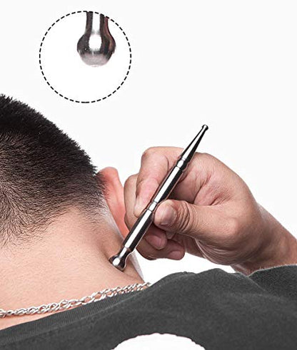 FeelFree Sport Deep Tissue Massage Tool-Stainless Steel Acupuncture Pen-Trigger Point Massage Relief Pain Therapy Tools Full Body Relaxing Trigger Self-Massage Acupressure Bar (B) - style: B