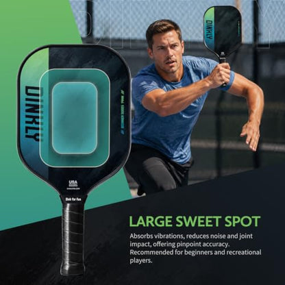 Pickleball Paddles Set of 2/4- USAPA Approved Graphite/Fiberglass Pickleball Racket, 2 Pickleball Rackets, 4 Balls and 1 Portable Carry Bag, Aesthetic Pickle Ball Set for Men Women Beginners - color: 2 Sumie black| Grey | Graphite