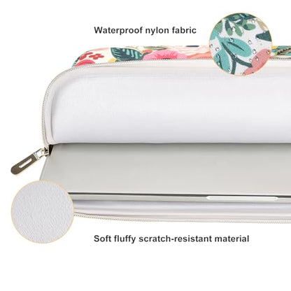 DOMISO 14 inch Laptop Case Sleeve Floral-Patterned Protective Cover Compatible with MacBook Air 15 M4 M3 M2,MacBook Pro,14-15 inch HP Dell Lenovo ASUS Chromebook,Computer Bag,Rose - color: Rose, size: 14 inch