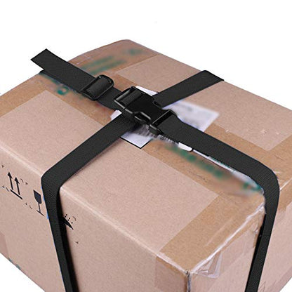 MAGARROW 24" 40" 60" 100" Strap Buckle Packing Straps Adjustable 1-Inch Belt - color: Black (4-Pack), size: 1" Wide - 40" Long