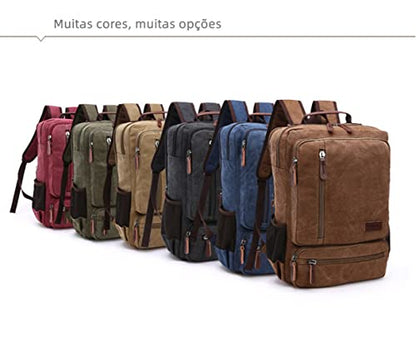 Executive Canvas Backpack for Heavy Duty Notebook Travel, green