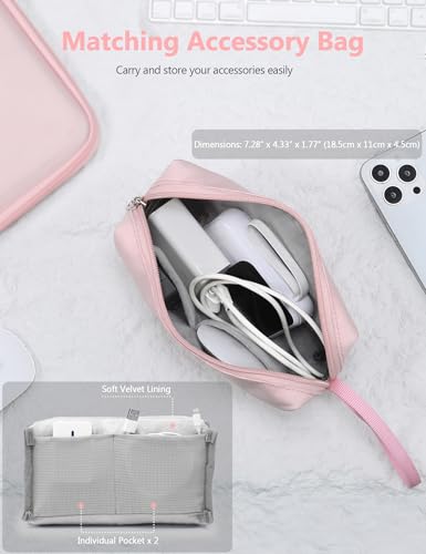 HYZUO 15-16 Inch Hard Shell Case Laptop Sleeve for MacBook Pro 16 M5/M4/M3/M2/M1 Pro/Max A3428 A3429 2026-2019, MacBook Air 15 M5/M4/M3/M2 2026-2023, 15" Surface Laptop, Razer Blade 15, Pale Pink - color: Pale Pink, size: 15-16 Inch