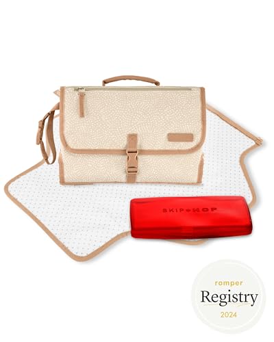 Skip Hop Portable Baby Changing Pad, Pronto, Beige Swirl Dot - color: Beige Swirl Dot