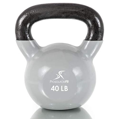 ProsourceFit Vinyl Coated Cast Iron Kettlebells for Full Body Fitness Workouts - size: 40.0 Pounds