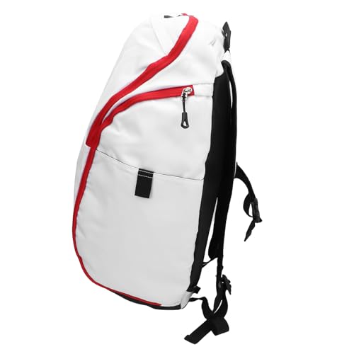 Basketball Backpack, Large Capacity Sports Bag with Laptop Ball Compartment, Soccer Backpack, For Men Using in Sports, Gym, Travel - color: White Red
