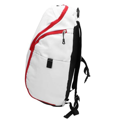 Basketball Backpack, Large Capacity Sports Bag with Laptop Ball Compartment, Soccer Backpack, For Men Using in Sports, Gym, Travel - color: White Red