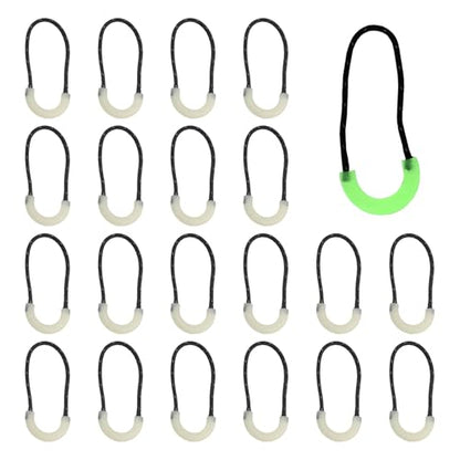 20 Pcs Self Luminous Zipper Pulls,Glow in The Dark Zipper Pulls Head for Outdoor Mountaineering Camping Easy-to-Find Heads for Backpacks, Jackets, Luggage (U-Shaped) - size: U-Shaped