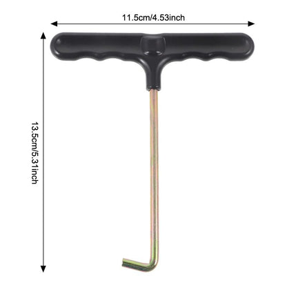 4 Pack Trampoline Spring Pulling Tool T-Hook Extension Puller with Ergonomic Handle Grip Outdoor Trampoline Spring Pull Tool Kit for Mini Trampoline Kids Fitness Rebounder Exercise Trampolines