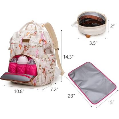 Montana West Wrangler Diaper Bag Backpack Aztec Callie Bag Travel Backpack Purses Western Multi-Function Baby Bags for Mom - color: 3pcs Light Pink