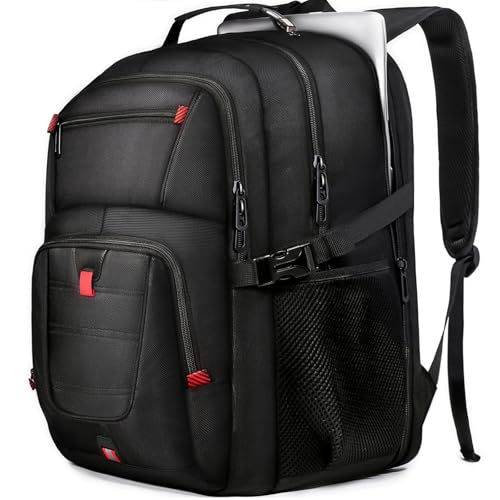 Z-MGKISS 18.4 Large Travel Backpack, USB Computer Bagpack Fits 18.4 Inch Laptop, Business Backpack for Men, TSA Flight Approved, Laptop Backpacks, Black - color: Black