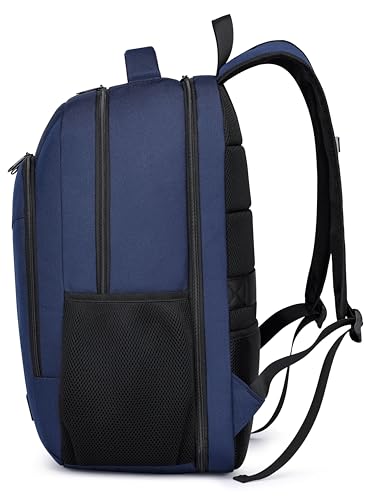 CAFELE Laptop Backpack 17.3 Inch Computer Backpack Daypack Water-Repellent Laptop Bag with USB Charging Port for Business/School/Travel/Women/Men (Blue, 17.3 Inches) - color: Blue