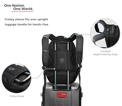 Swissdigital Design Men's Laptop Backpack for College and Business Travel with Integrated USB Charging Port and RFID Protection Fits Laptops up to 15.6 in, Black | J14-BR - color: Black