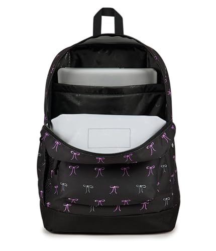 JanSport Cross Town Plus Backpack - Large Main Compartment, Side Water Bottle Pocket, 15-Inch Padded Laptop Sleeve - Bad Bows - color: Bad Bows