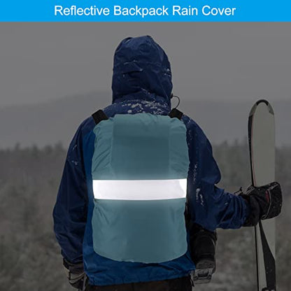 PATIKIL Waterproof Backpack Rain Cover, Non-Slip Backpack Cover with Reflective Strap Stay Dry for Hiking, Camping, Hunting - color: Light Blue, size: X-Large