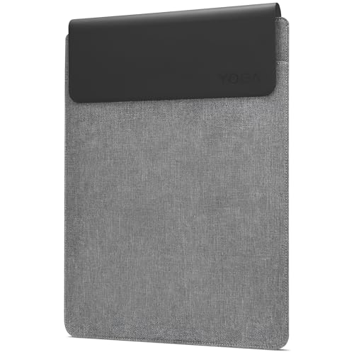 Lenovo Slim Laptop Sleeve 14 Inch Notebook/Tablet - Compatible with MacBook Air/Pro - Eco-Friendly Lightweight Case with Accessory Pocket & Magnetic Closure - Grey - color: Grey, size: 14.5-inch