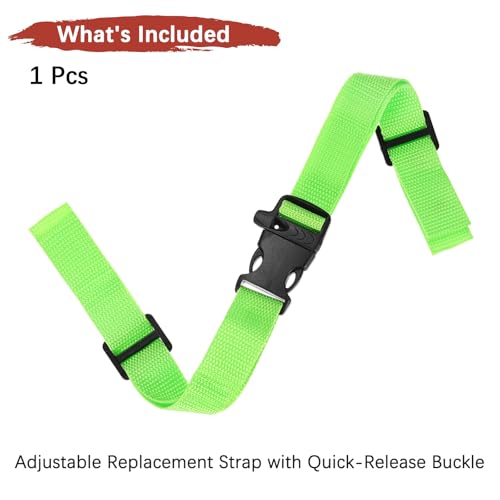 Backpack Chest Strap Adjustable Sternum Straps with Emergency Whistle Buckle Use for Backpack Replacement - color: Fluorescent Green