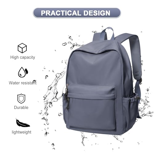 backpack Lightweight bag Waterproof college backpacks for cute Aesthetic backpack Casual Daypack - color: A-blue Purple