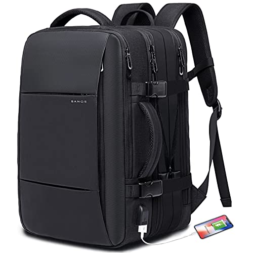 BANGE 45L Carry On Backpack, Weekender Travel Backpacks, 17.3 inch Laptop Back Pack Business Expandable Bag for Men and Women - size: 45l