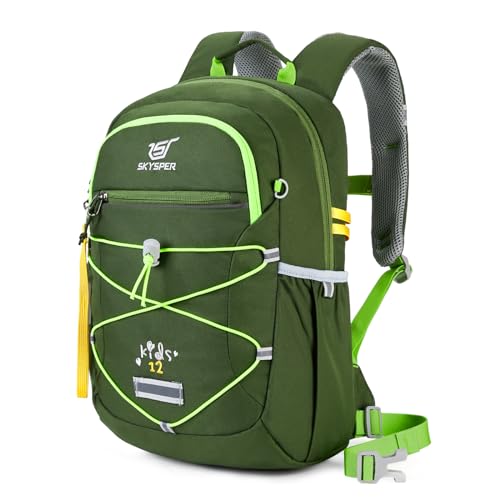 SKYSPER Kids Backpack 12L Children School Bag Child Boy Girl Pack Ages 4-8 for Traveling Day Trips Classes Camping(ArmyGreen) - color: Armygreen, size: Small