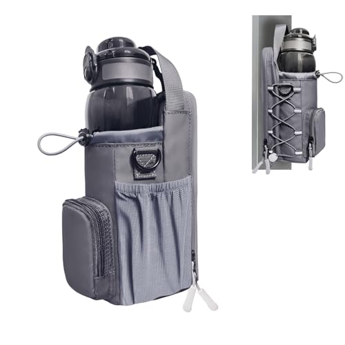 Magnetic Gym Bag for Men and Women, Magnetic Water Bottle Holder for Gym, Small Gym Bag, Gym Gifts for Women and Men (Gray, <40 OZ) - color: Gray, size: M
