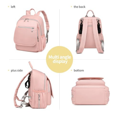 Small Diaper Bag Backpack, Mini Diaper Bag Purse with 10 Pockets, Travel Baby Bag for Baby Girls, Insulated Pockets, Stroller Straps,pInk - color: Pink