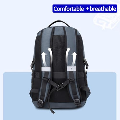 Laptop Backpack, Lightweight Waterproof Material, Travel Sports Bag, Suitable for 16 inch Laptops (Gray) - color: Gray