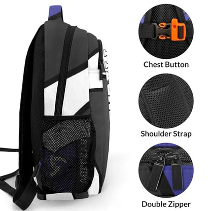 Volleyball Blue Black Personalized School Backpack Waterproof Laptop Bag for Woman Man - color: Muilti 20