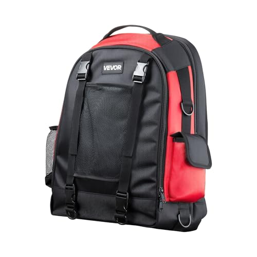 VEVOR Welding Backpack, 25.2L Welder Backpack for Tools and Helmet, 1680D High-Density Polyester Extreme Gear Pack with Helmet Bag, Multi-Purpose Gear Storage Bag for Welding, Outdoor Camping, Hiking - style: 1680D High-Density Polyester