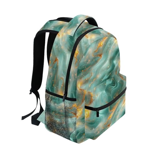 Cool Backpacks for Teenager Fashion Diaper Bag Backpack with Chest Strap for Travel Trip Rose Gold Turquoise Green - color: Multicolor15