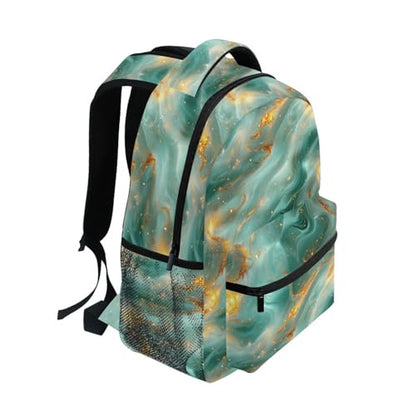 Cool Backpacks for Teenager Fashion Diaper Bag Backpack with Chest Strap for Travel Trip Rose Gold Turquoise Green - color: Multicolor15