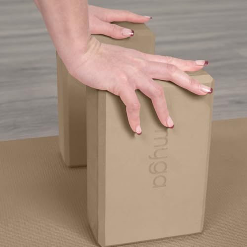 MYGA Yoga Block,Lightweight EVA Foam Yoga Brick,High Density Non-Slip Block for Yoga Poses, Pilates, Balance and Flexibility - color: Wood