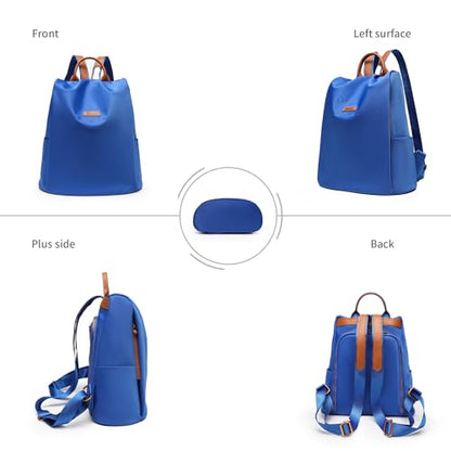 Women's Backpack Purse Nylon Anti-theft Casual Water Resistant Lightweight Small Shoulder Bags 2026 for Travle Cute Fashion Camping Bag for Work Daily Going Out Dackpack Ladies Royal Blue - color: Royal Blue