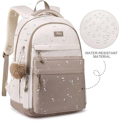 MOMUVO School Backpack Women and Teen Girls,Cute Bookbag Lightweight Laptop Backpack College SchoolBag Students