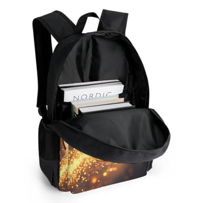 Football Flame Backpack, Durable Polyester Daypack with Laptop Compartment, Reinforced Bottom, Adjustable Shoulder Straps And Multi Pockets for Travel And Daily Use - color: Football Flame