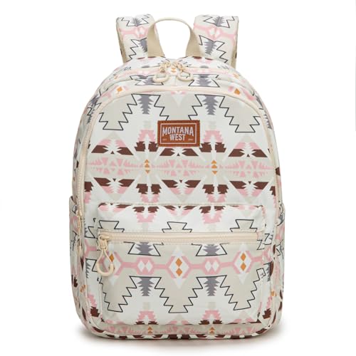 Montana West Backpack Purse for Women Western Aztec Backpack Purse Lightweight Casual Daypack for Travel - color: Tan