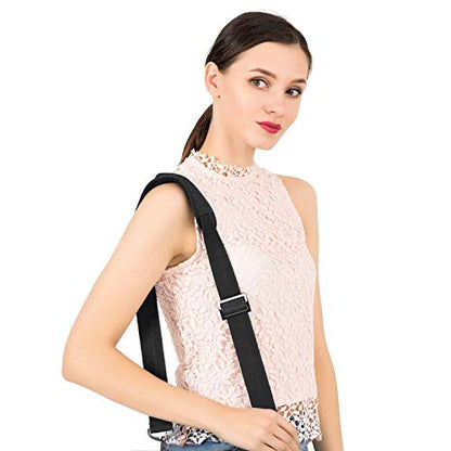 MOSISO 56 inch Shoulder Strap, Adjustable Thick Soft Universal Replacement Non-Slip Fit Padded with Metal Swivel Hooks for Laptop Shoulder Bag/Laptop Messenger Bag/Crossbody Bag, Black - color: Black