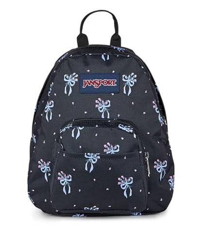 JanSport Half Pint Mini Backpack, 10.2 L - Durable Mini Bag Purse with Adjustable Shoulder Straps, Single Main Compartment, Zippered Stash Pocket, Pastel Petals - color: Pastel Petals Black/Blue/Pink/Green