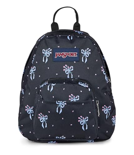 JanSport Half Pint Mini Backpack, 10.2 L - Durable Mini Bag Purse with Adjustable Shoulder Straps, Single Main Compartment, Zippered Stash Pocket, Pastel Petals - color: Pastel Petals Black/Blue/Pink/Green