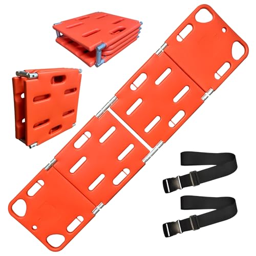 Foldable Spine Stretcher Board - Lightweight, Water-Resistant Emerncy Backboard for Patient Transport, Portable Imlizat, Ideal for Ambulance and First Aid Use - color: 4folding Stretcher