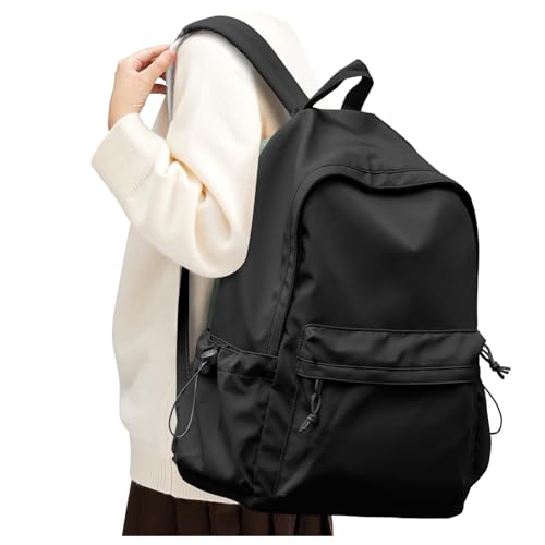 SEAFEW Large Black Classic Basic Backpack for Women, Gym Backpack for Women Foldable Outdoor Weekender Gym Bag, Waterproof Sports Back Pack & Dance Yoga travel Bag - color: Black Large