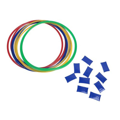 18.9in Sensory Training Hoops for Kids - 10 Rings & Connectors - Improve Balance, Coordination & Creative Thinking